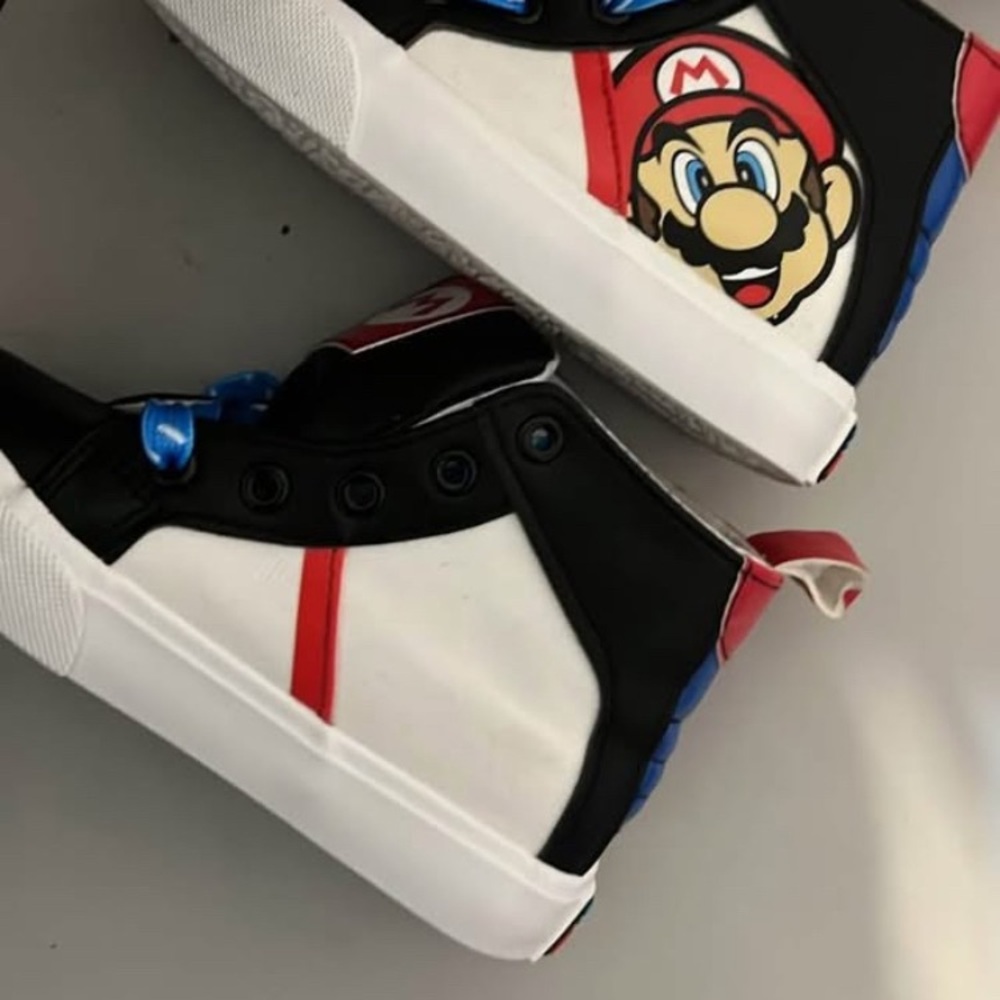 Kids Mario High-Top Sneakers - Black, Red, Blue